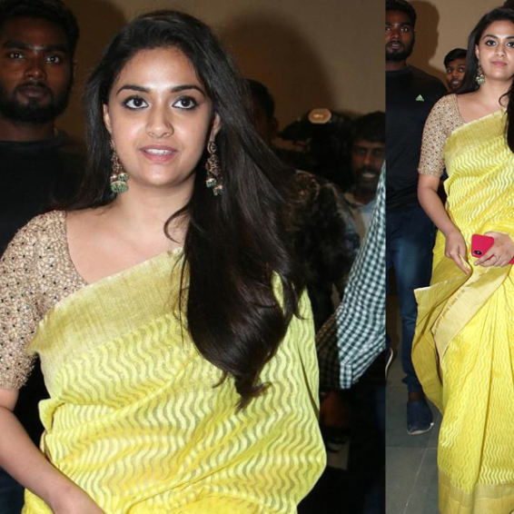 Keerthi Suresh in Saree - Unseen and Glamorous Photos