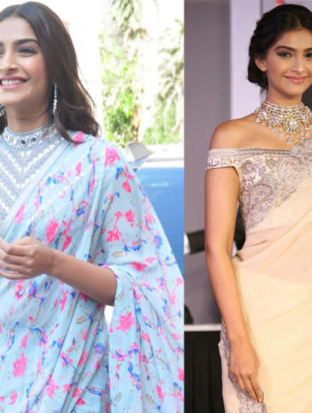 Sonam Kapoor by Saree - Chic and Stylish Traditional Look