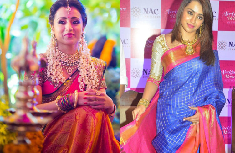 Top 9 Unforgettable Looks of Actress Trisha Wearing a Saree